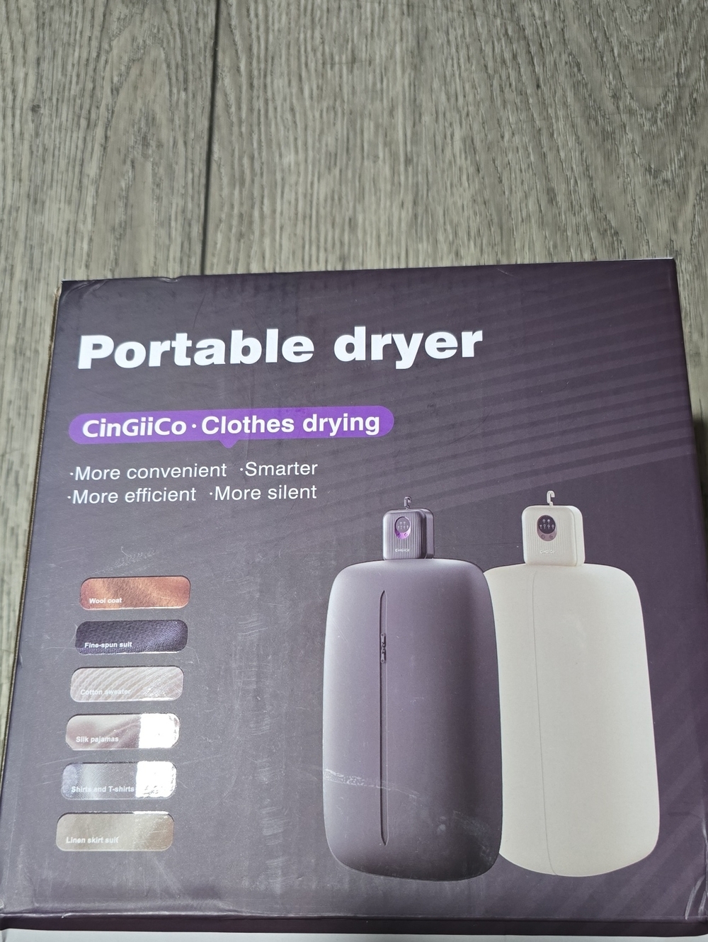 CinGiiCo Portable Dryer - Gray and Cream
